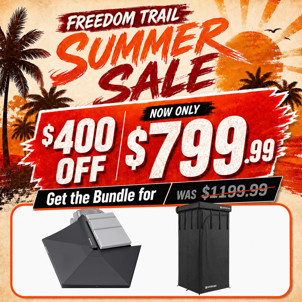 OPENROAD 270 Free Standing Awning for Camping-Adventure Series with Shower Awning V2 Openroad4wd
