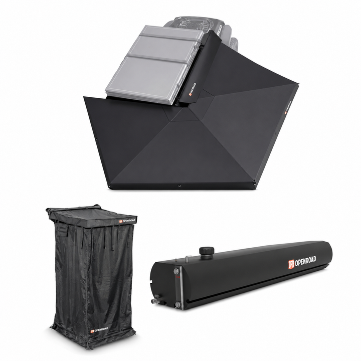 270 Free Standing Awning and Shower Awning V2 and Water Tank 10 Gal Openroad4wd