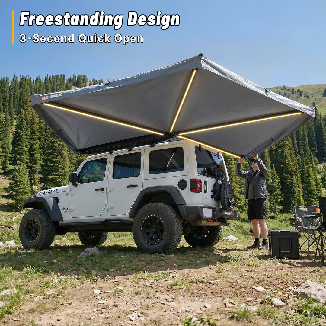 OPENROAD 270 Free Standing Awning for Camping-Trail Series Openroad4wd