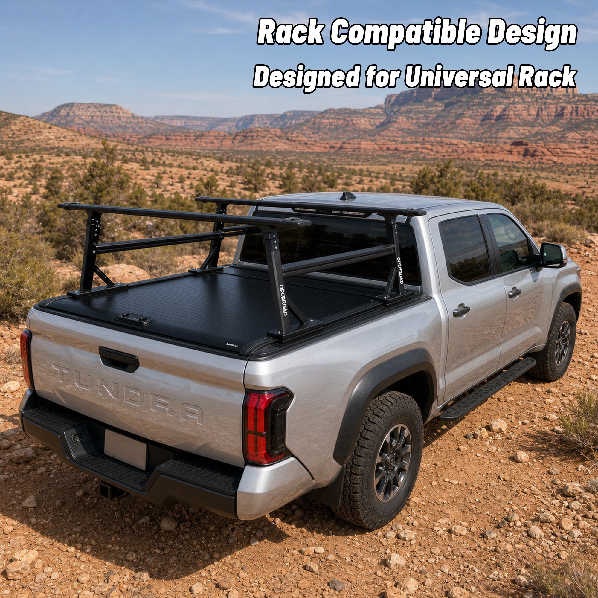 OPENROAD Aluminum Retractable Tonneau Cover for Toyota Tundra (2007-2026) 5.5ft With handle Openroad4wd