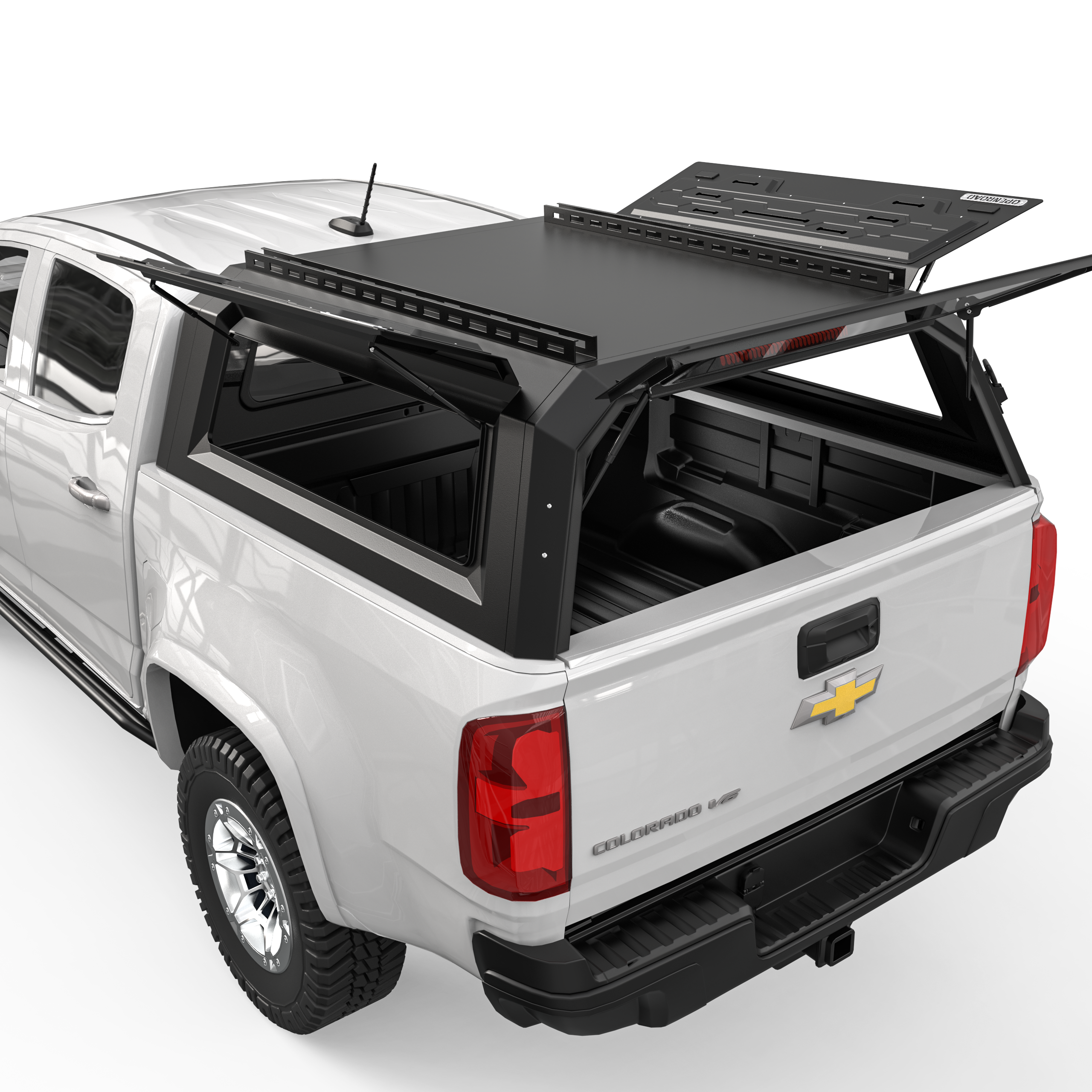 OPENROAD Aluminum Truck Cap for Chevy Colorado/GMC Canyon (2015-2022) – 5ft Bed Openroad4wd