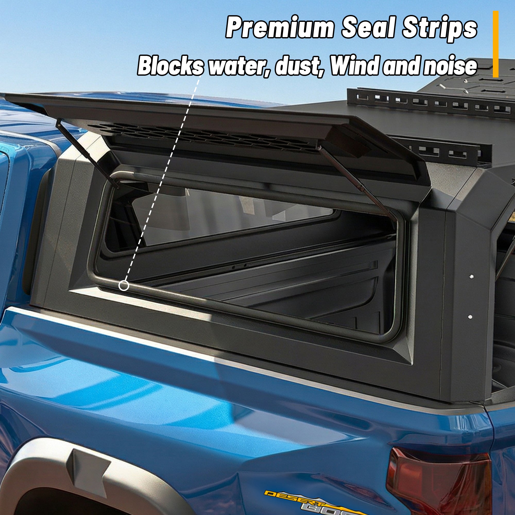 OPENROAD Aluminum Truck Cap for Chevy Colorado/GMC Canyon (2023-2026) – 5ft Bed Openroad4wd