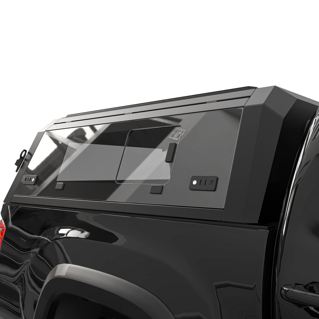OPENROAD Sliding Glass Side Truck Cap for Toyota Tacoma (2016-2023) – 5ft Bed Openroad4wd