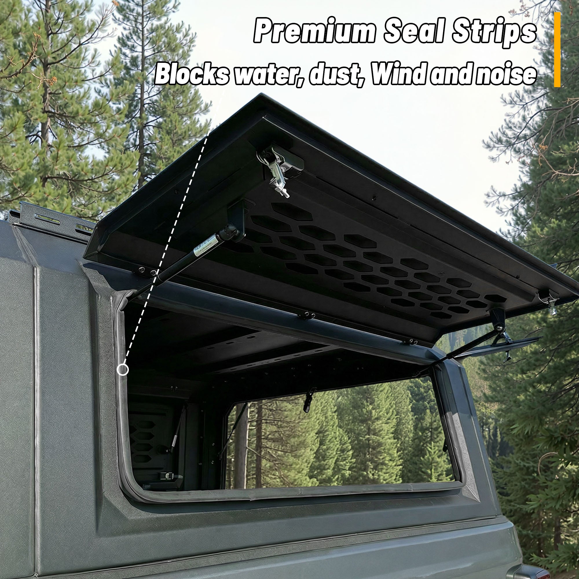 OPENROAD Aluminum Truck Cap for Toyota Tacoma (2024-2026) – 6ft Bed Openroad4wd