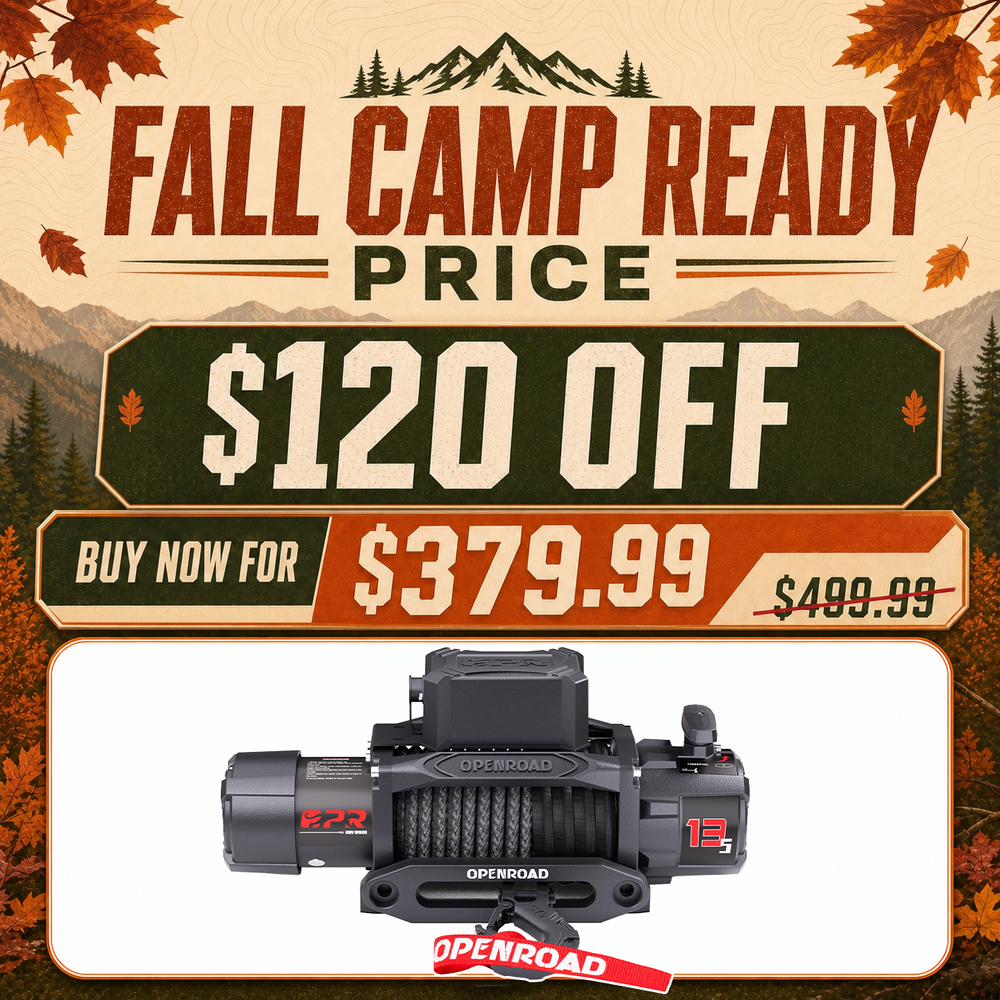 OPENROAD 13,500lbs electric winch with Synthetic Rope - Panther Series 3S winch Openroad4wd
