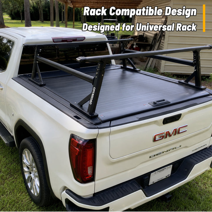 OPENROAD Aluminum Retractable Tonneau Cover for Chevy Silverado / Sierra 1500 (2019–2026) 5.8ft With Handle Openroad4wd