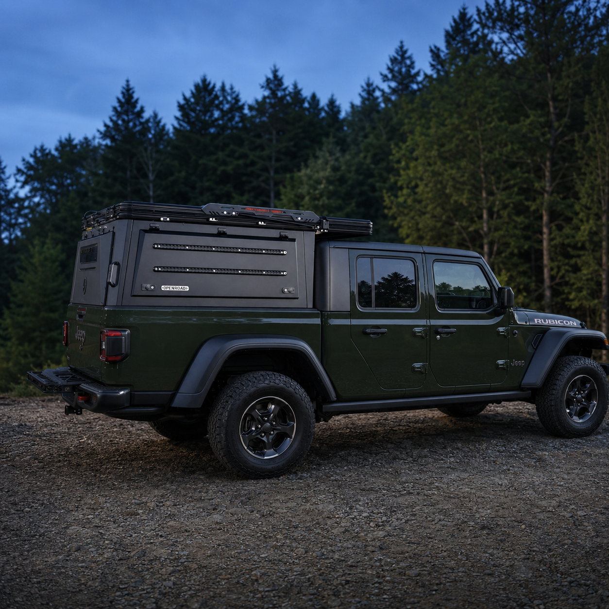 OPENROAD Aluminum Truck Topper with Integrated Rooftop Tent — Lightweight 4-Season Overland Camper Openroad4wd