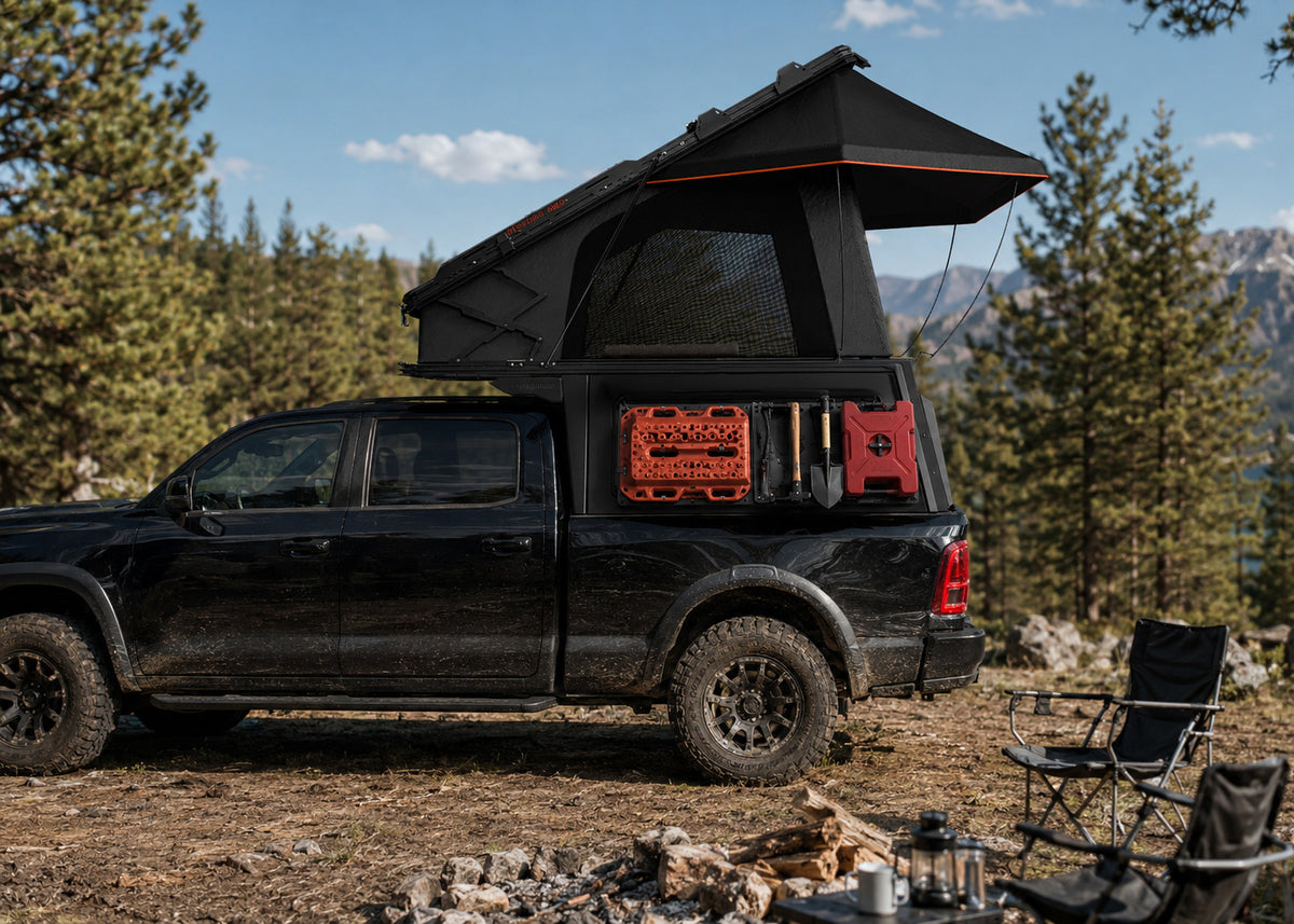 Aluminum Truck Topper with Rooftop Tent