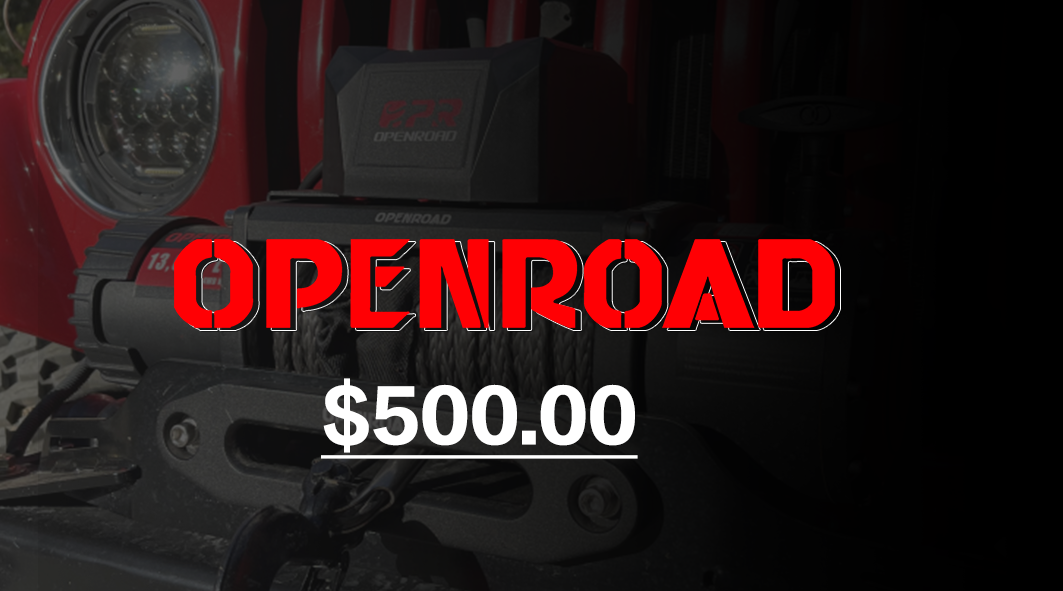 OPENROAD Gift Card  openroad4wd.com $500.00  