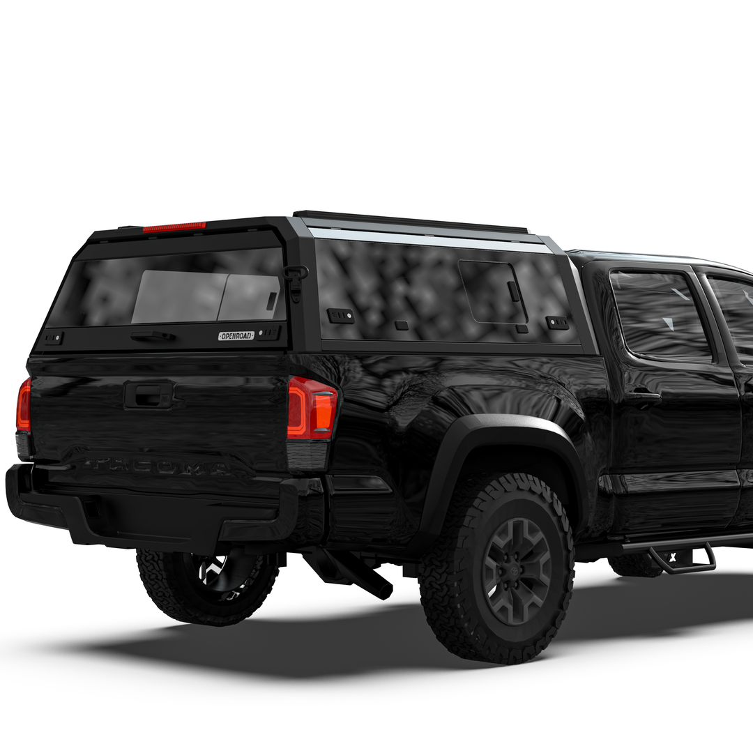 OPENROAD Sliding Glass Side Truck Cap for Toyota Tacoma (2016-2023) – 5ft Bed Openroad4wd