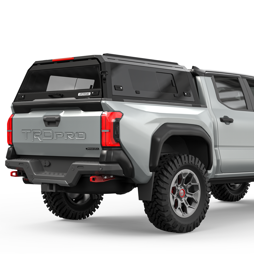OPENROAD Sliding Glass Side Truck Cap for Toyota Tacoma (2024-2026) – 5ft Bed Openroad4wd