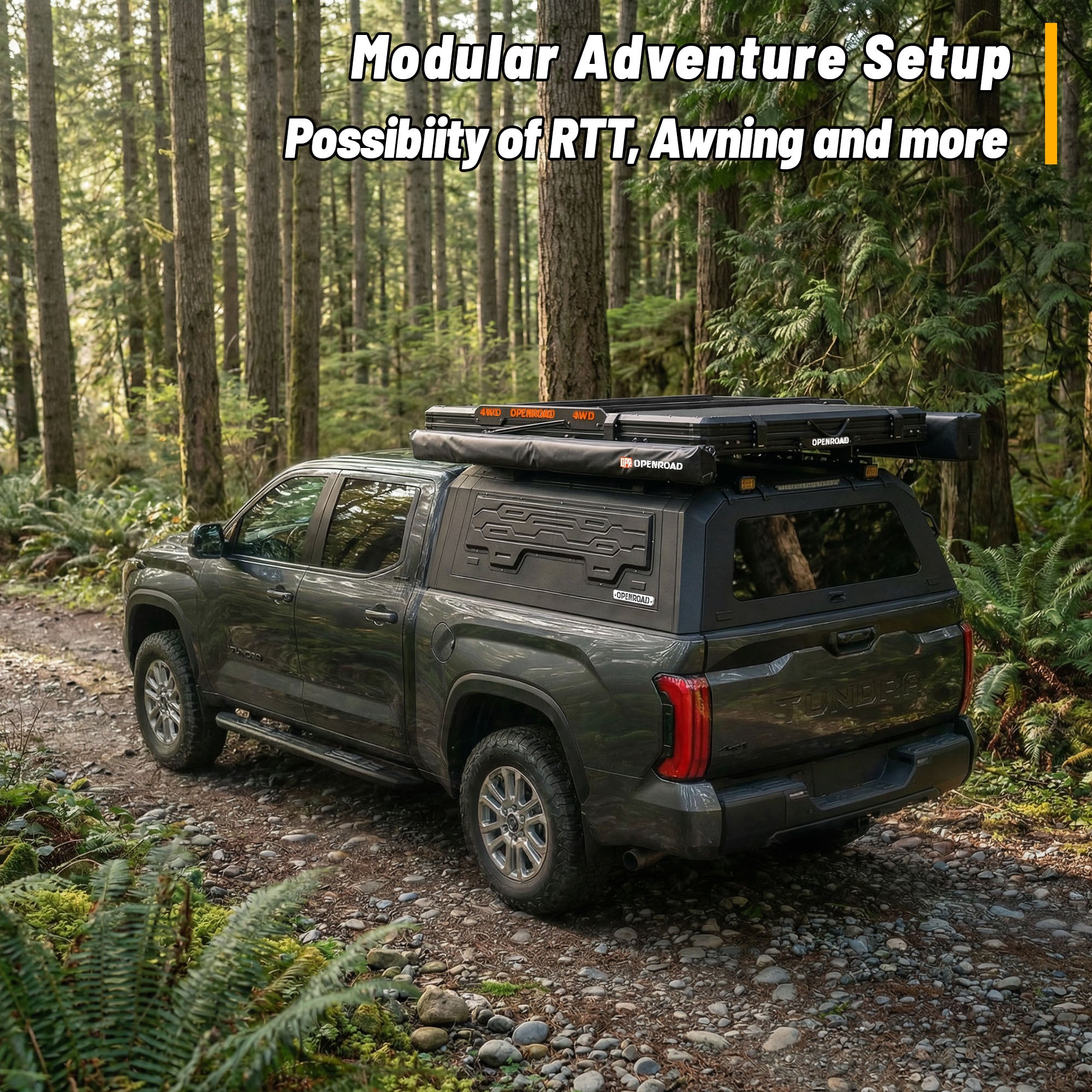 OPENROAD Aluminum Truck Cap for Toyota Tundra (2022-2026) – 5.5ft Bed Openroad4wd