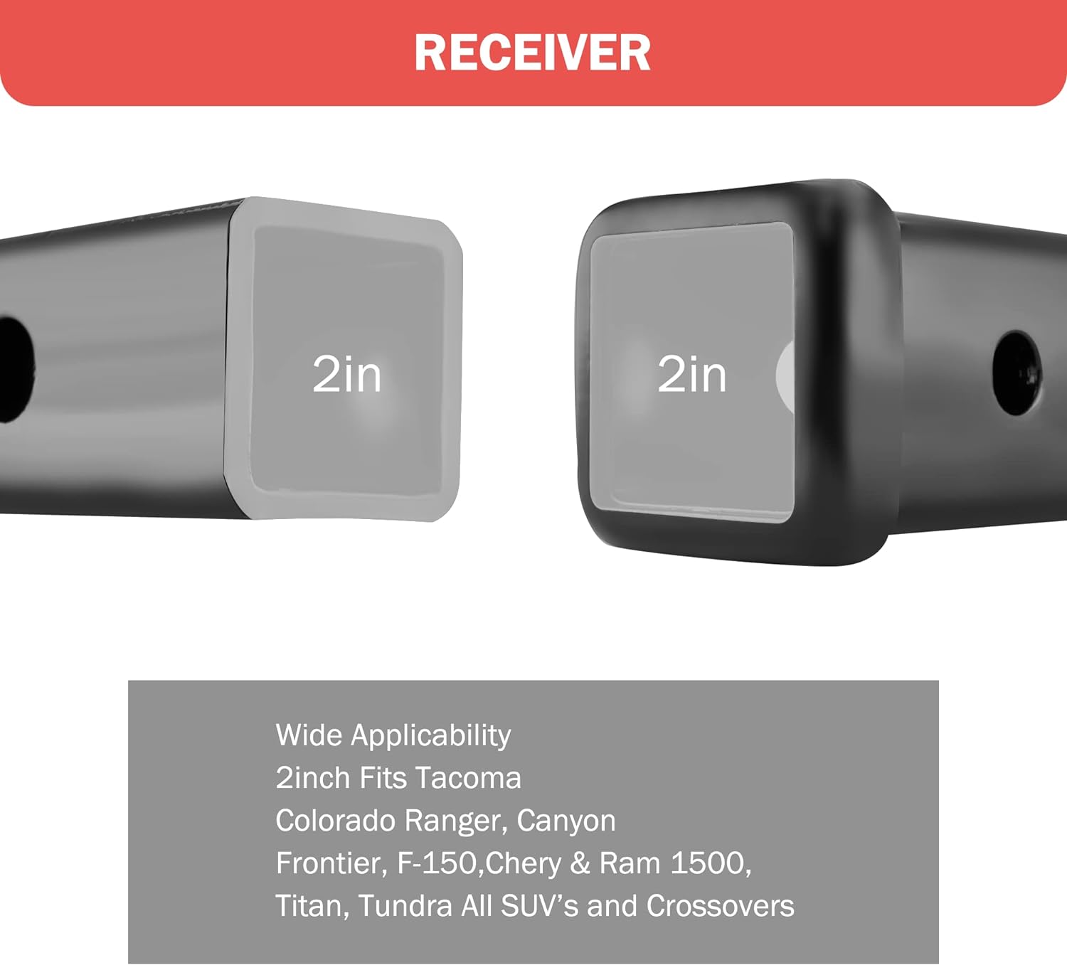 OPENROAD Adjustable Trailer Hitch Ball Mount Fits 2-Inch Receiver Openroad4wd