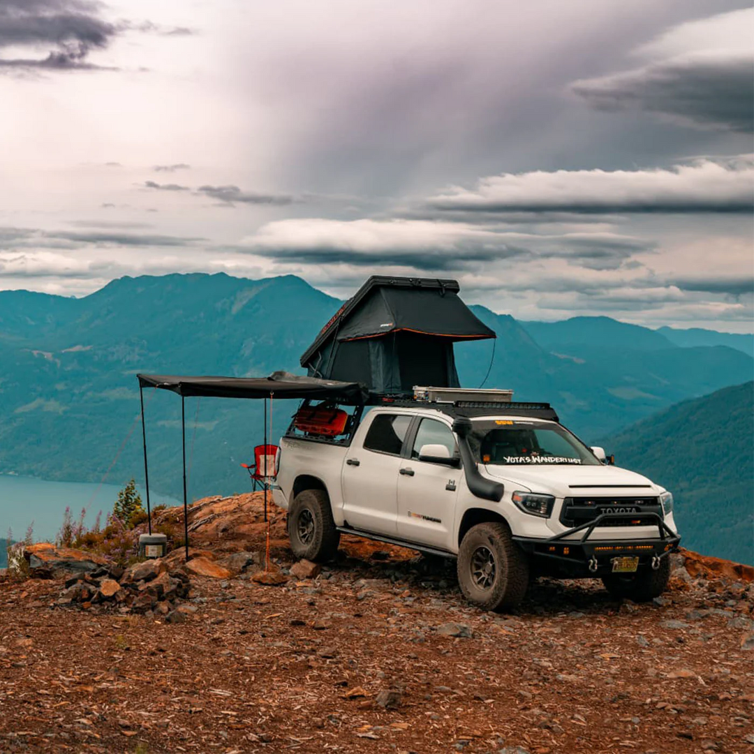 OPENROAD Aluminum Hard Shell Roof Top Tent-PeakRoof LT Series  openroad4wd.com RTT With 270 Awning  