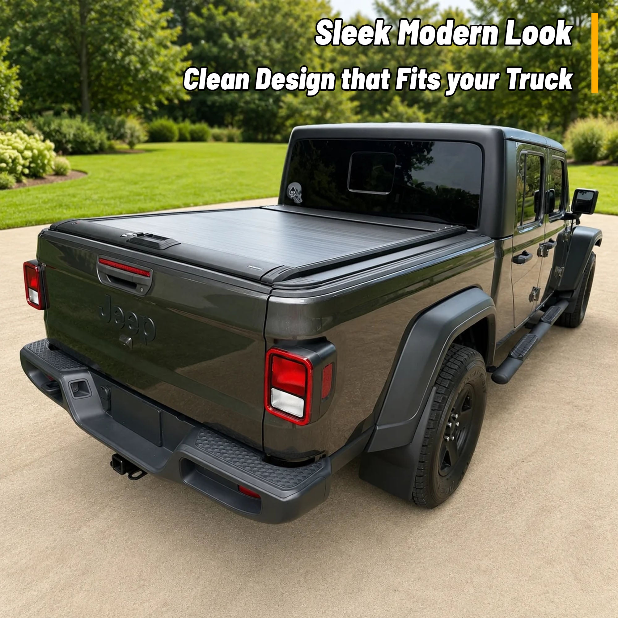 OPENROAD Aluminum Retractable Tonneau Cover for Jeep Gladiator (2019-2026) 5ft With handle Openroad4wd
