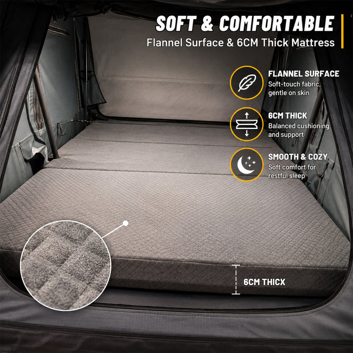 OPENROAD FlowRoof Side-Open Hard Shell Rooftop Tent Openroad4wd