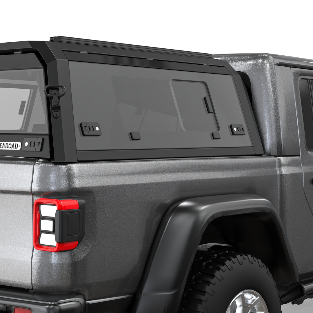 OPENROAD Sliding Glass Side Truck Cap for Jeep Gladiator 2019-2026 Openroad4wd