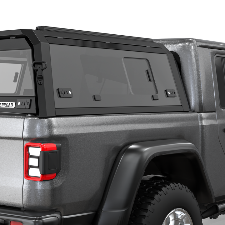 OPENROAD Sliding Glass Side Truck Cap for Jeep Gladiator 2019-2026 Openroad4wd