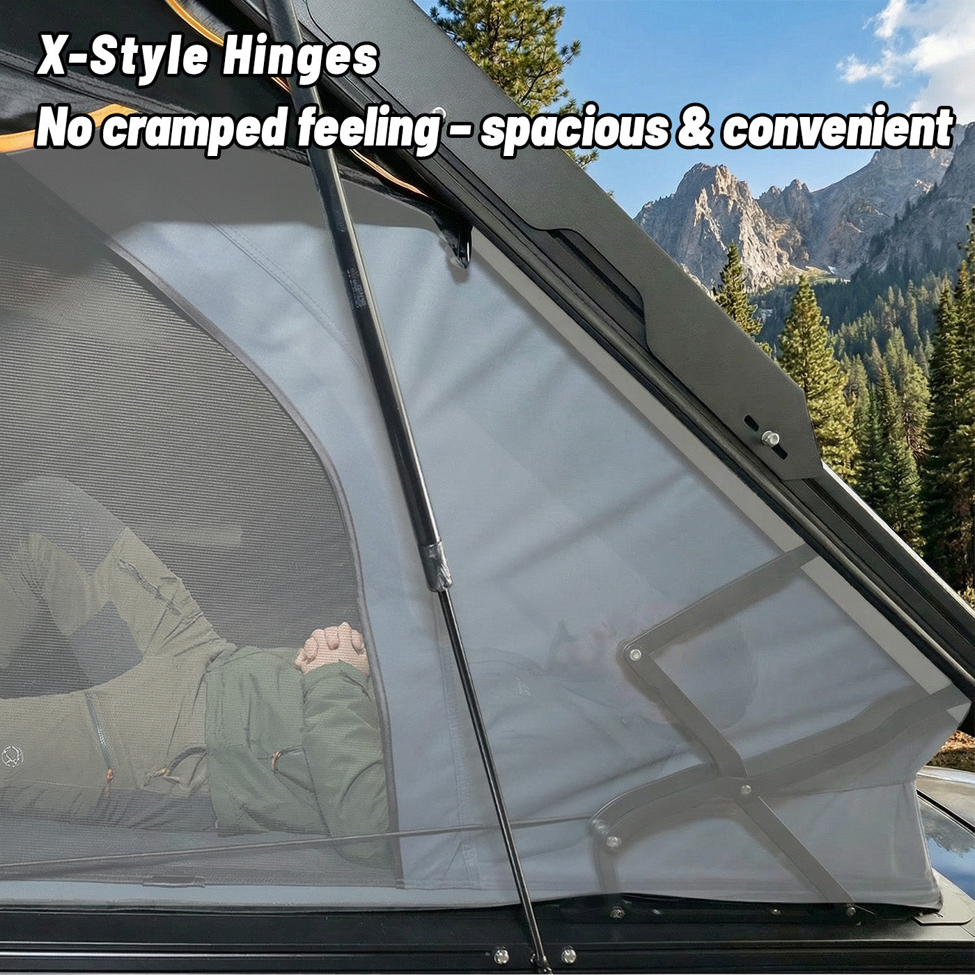 OPENROAD Aluminum Hard Shell Roof Top Tent-PeakRoof LT Series