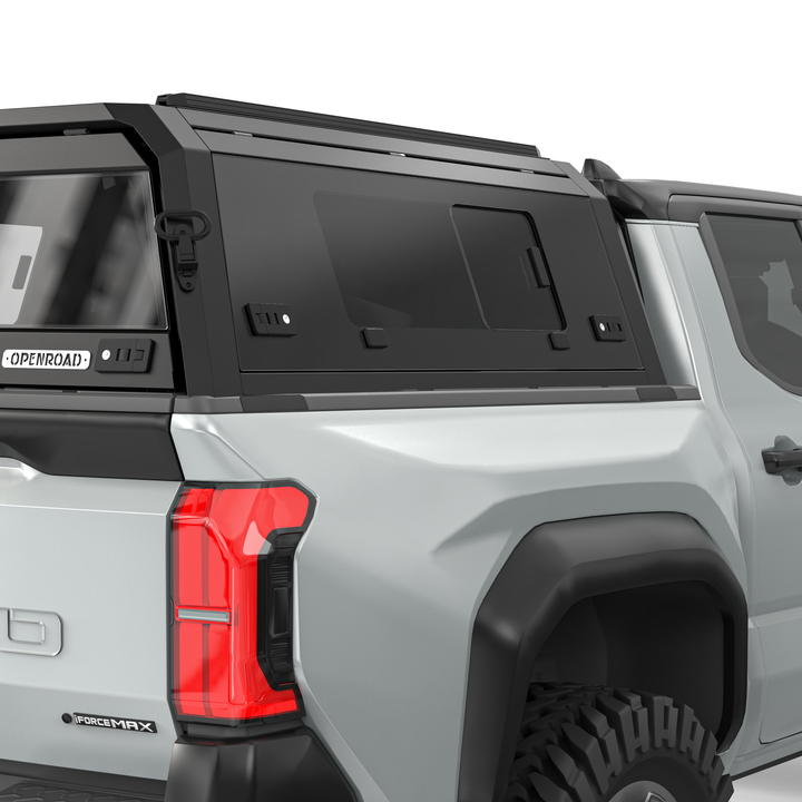 OPENROAD Sliding Glass Side Truck Cap for Toyota Tacoma (2024-2026) – 5ft Bed Openroad4wd