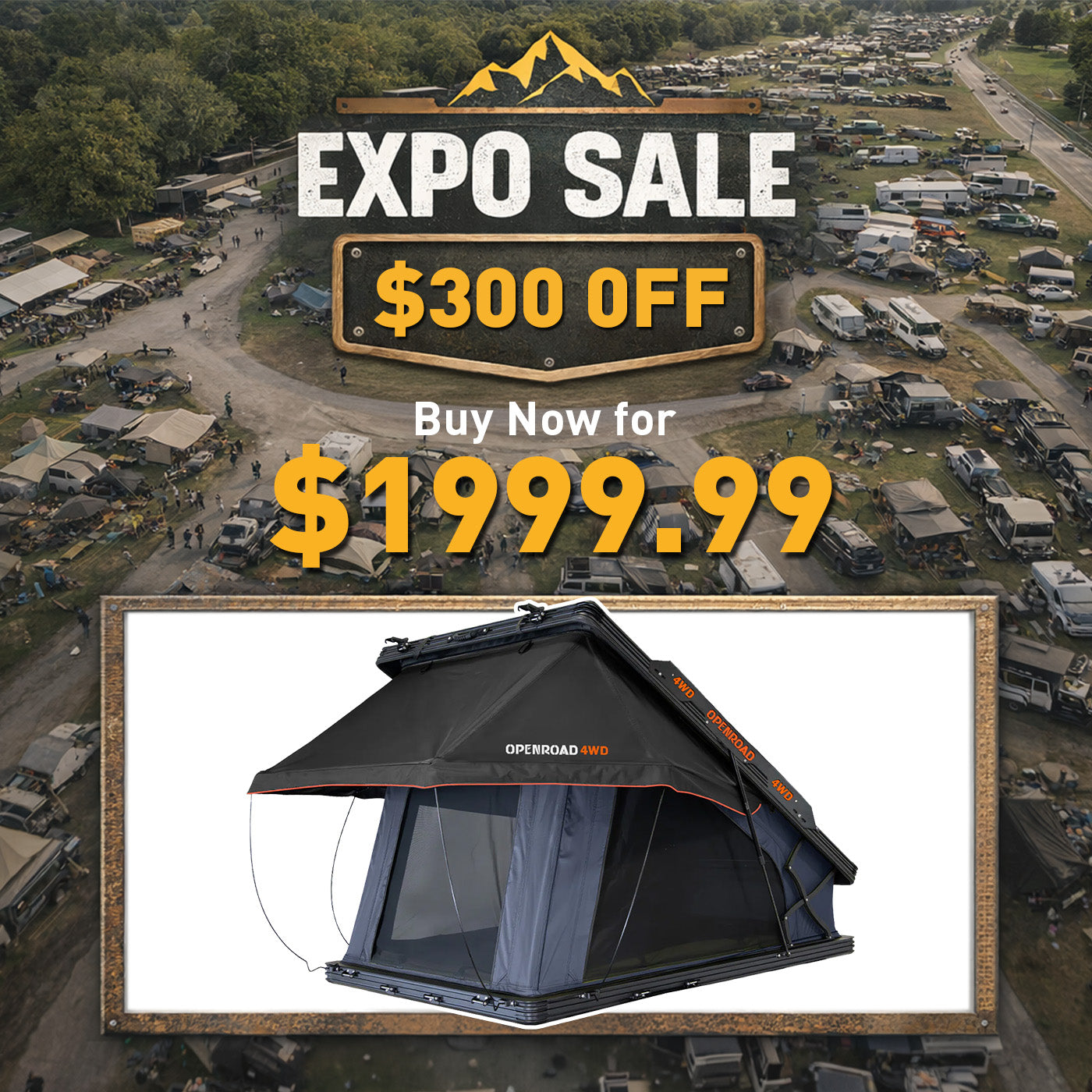 OPENROAD Aluminum Hard Shell Roof Top Tent-PeakRoof LT Series