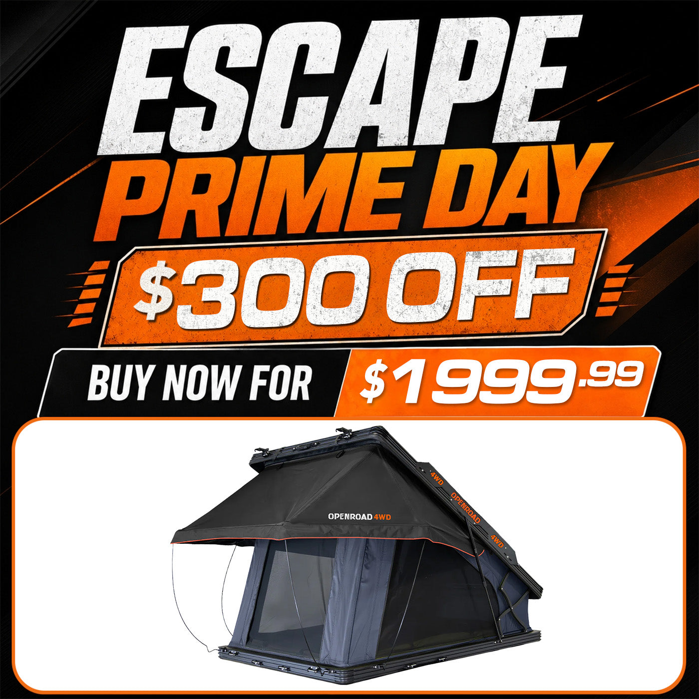 OPENROAD Aluminum Hard Shell Roof Top Tent-PeakRoof LT Series openroad4wd.com