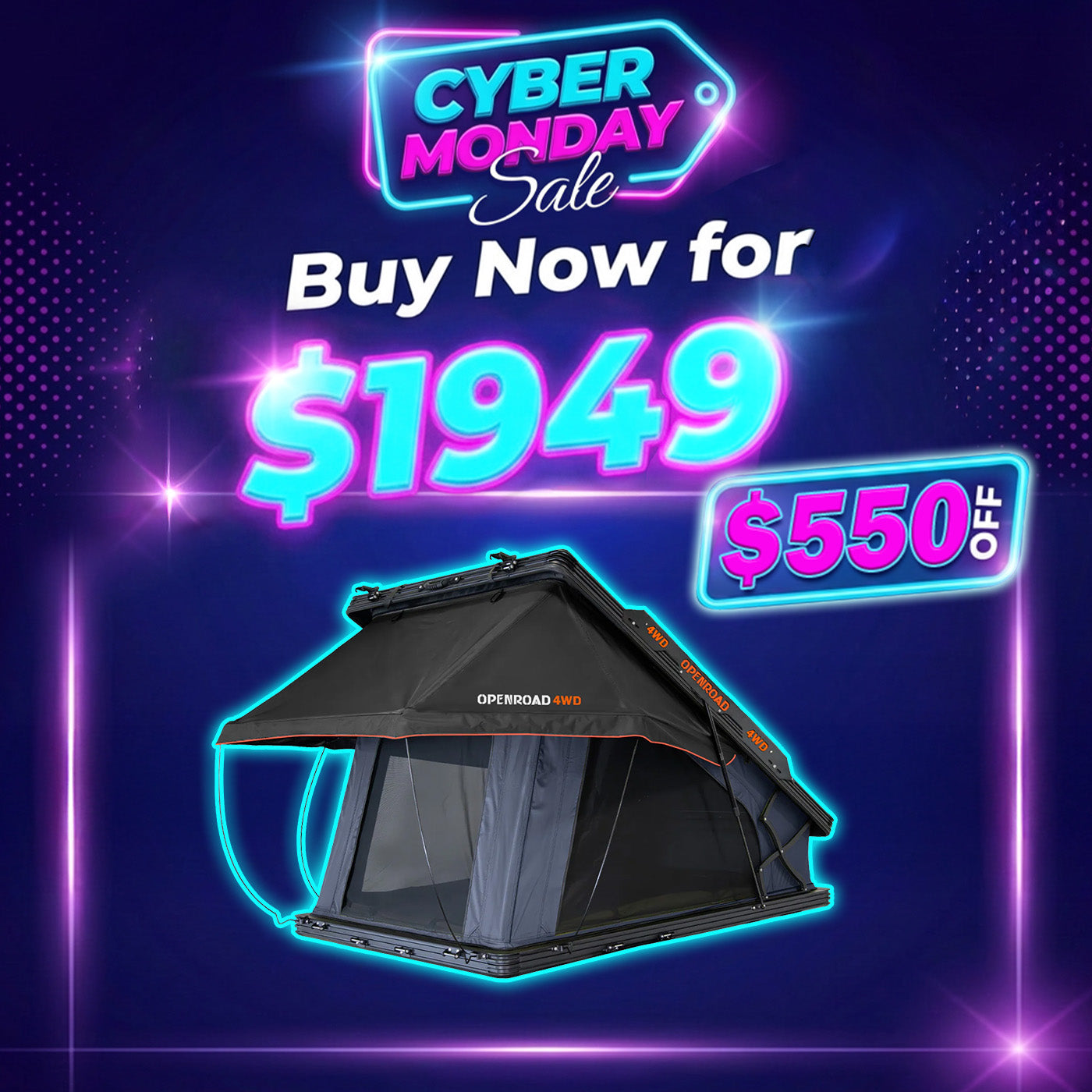 OPENROAD Carpa de techo rígida de aluminio, serie PeakRoof LT 