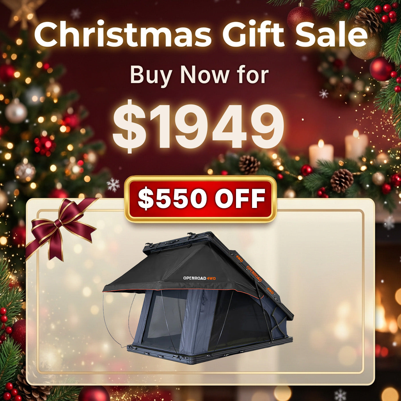 OPENROAD Aluminum Hard Shell Roof Top Tent-PeakRoof LT Series