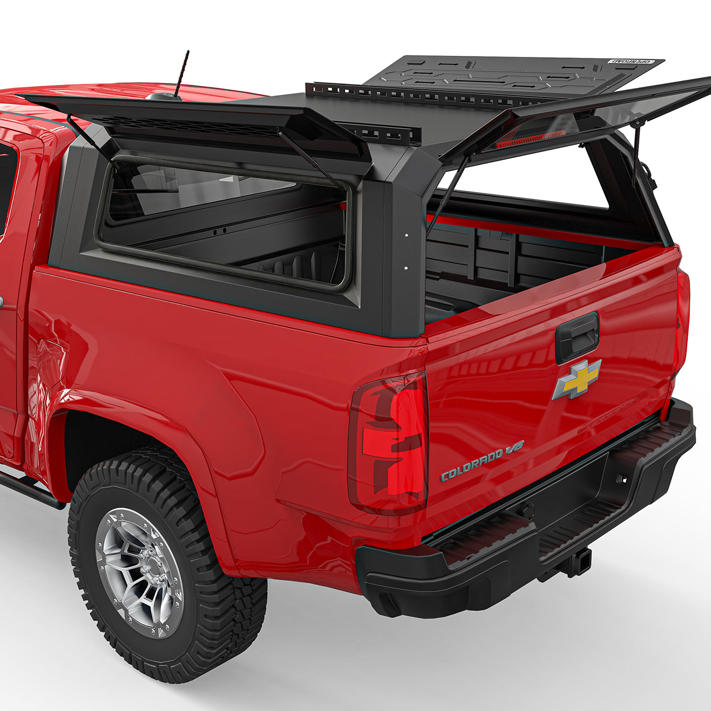 OPENROAD Aluminum Truck Cap for Chevy Colorado/GMC Canyon (2015-2022) – 5ft Bed Openroad4wd