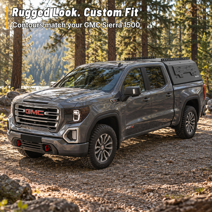 OPENROAD Aluminum Truck Cap for GMC Sierra 1500 (2019-2026)-5.8 ft Bed Openroad4wd
