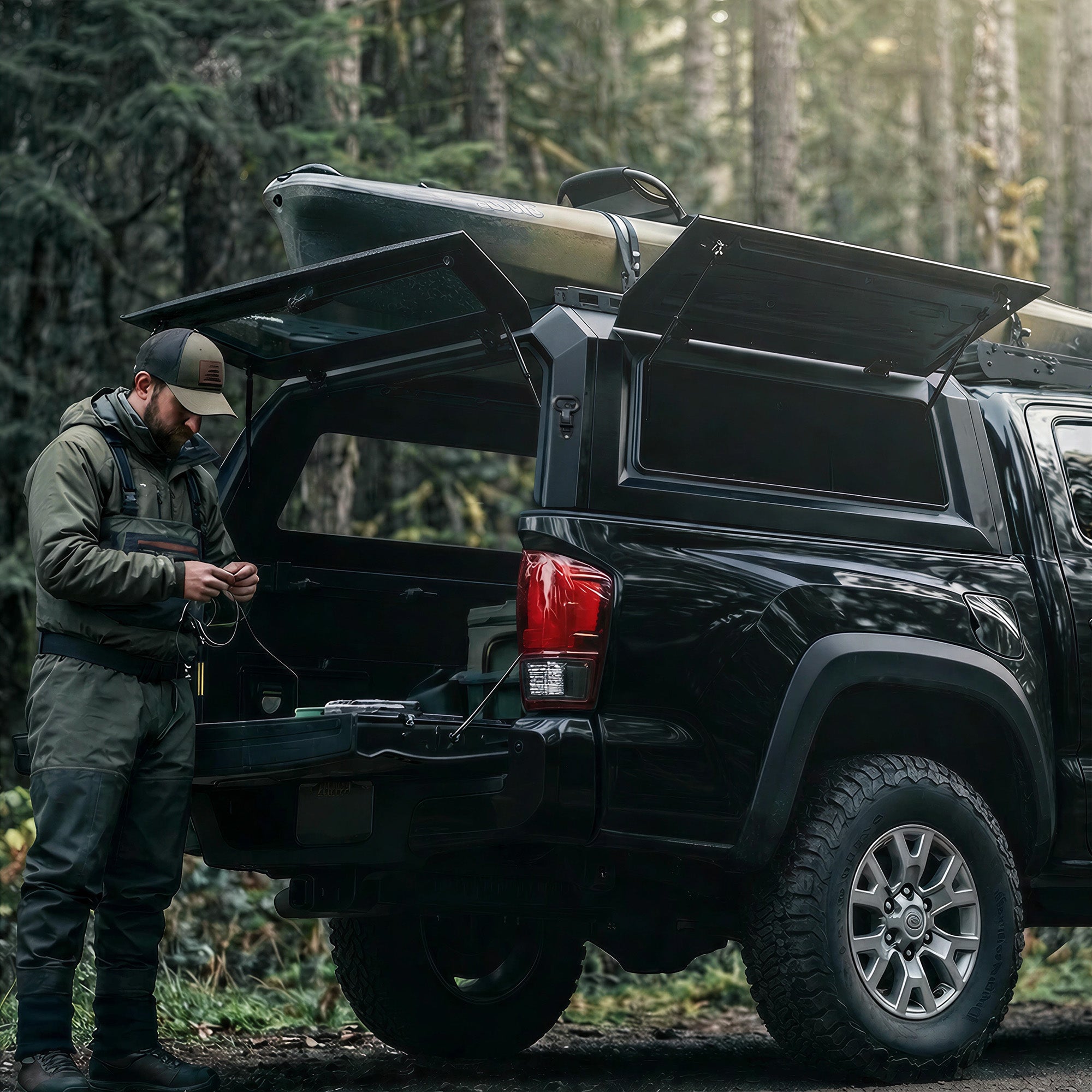 OPENROAD Aluminum Truck Cap for Toyota Tacoma (2016-2023) – 6ft Bed Openroad4wd