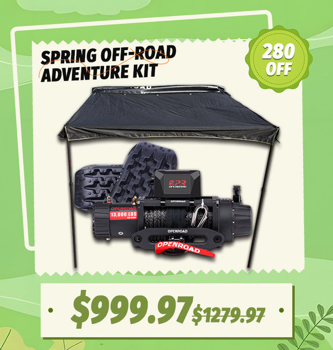 spring sale package-90 degree awning &13000 winch&Recovery Traction Boards  openroad4wd.com   