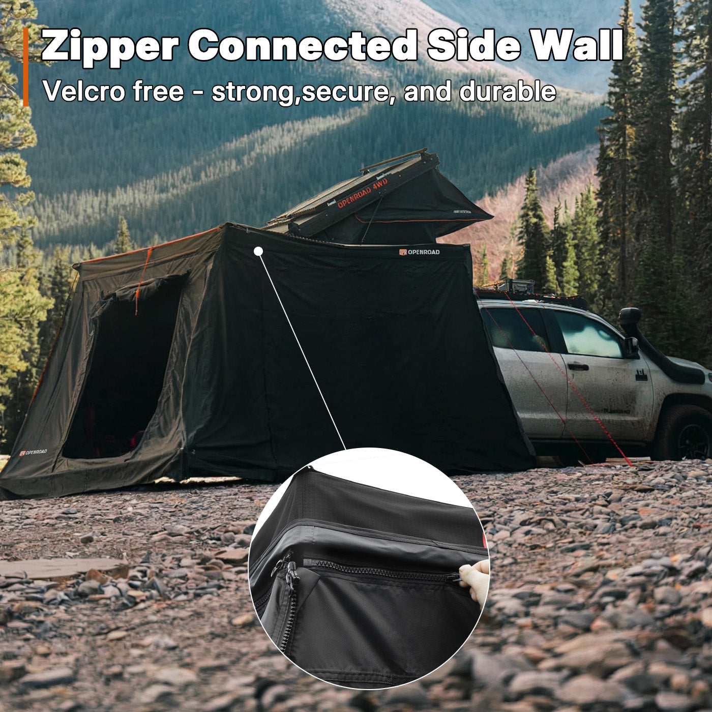 OPENROAD 270 Free Standing Awning for Camping（TEST） awnings openroad4wd.com