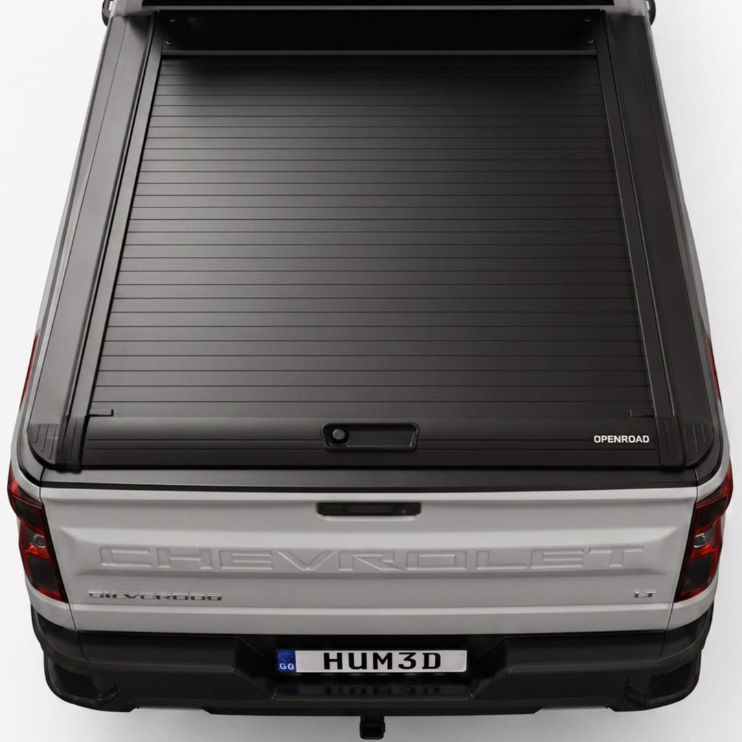 OPENROAD Aluminum Retractable Tonneau Cover for Chevy Silverado / Sierra 1500 (2019–2026) 5.8ft With Handle Openroad4wd