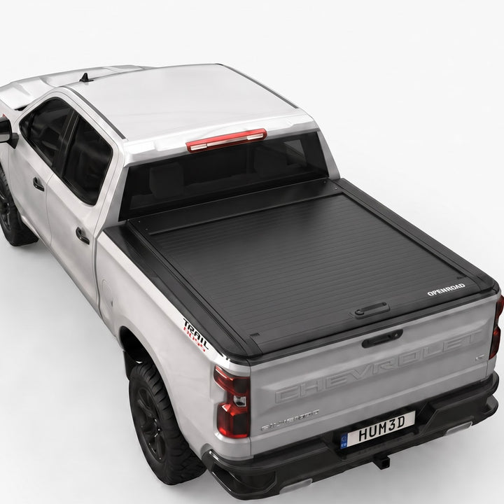 OPENROAD Aluminum Retractable Tonneau Cover for Chevy Silverado and GMC Sierra 1500 2019–2026 5.8ft