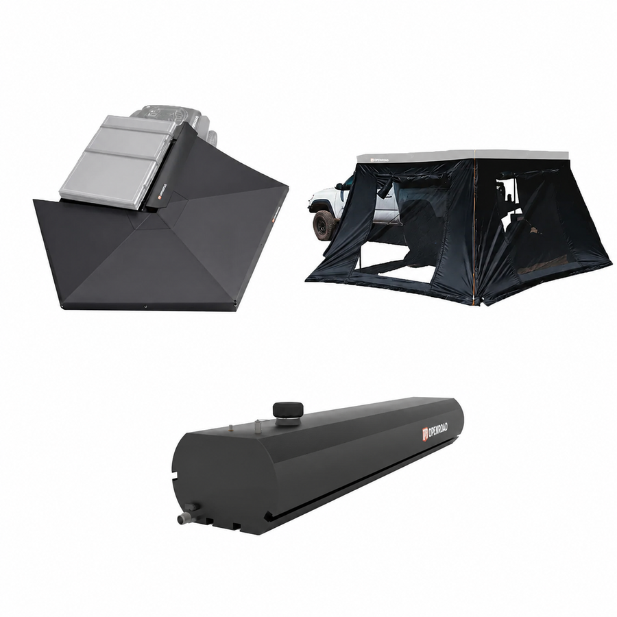 OPENROAD 270 Free Standing Awning with Side Wall with Water Tank for 5Gal