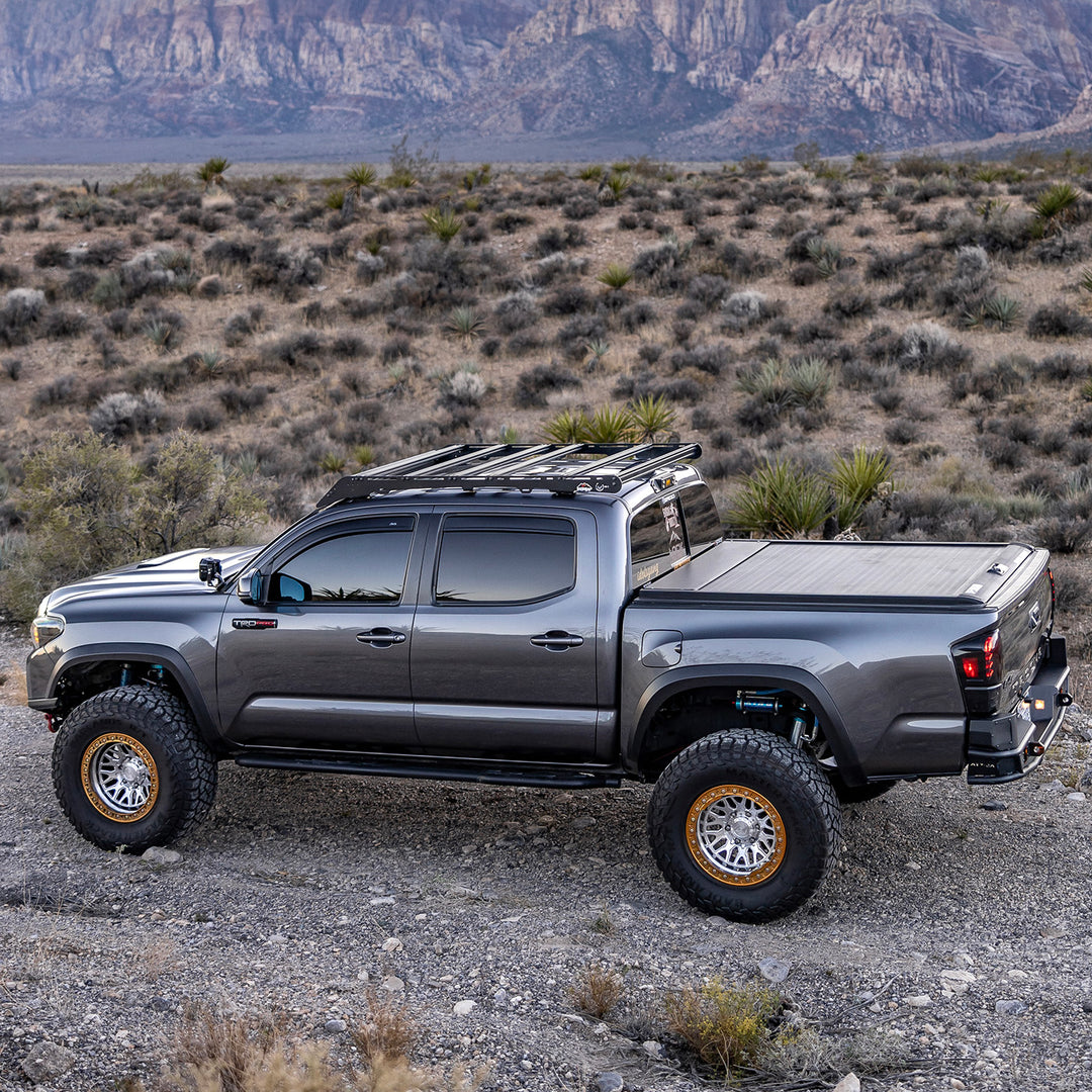 OPENROAD Aluminum Retractable Tonneau Cover with 12,000lbs Electric Winch Openroad4wd