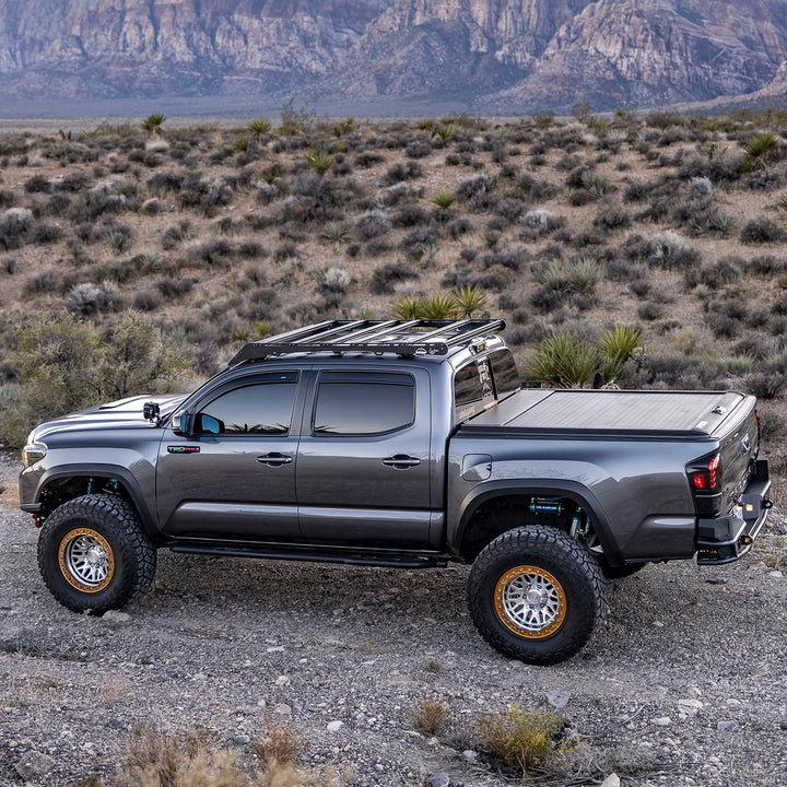 OPENROAD Aluminum Retractable Tonneau Cover with 12,000lbs Electric Winch Openroad4wd