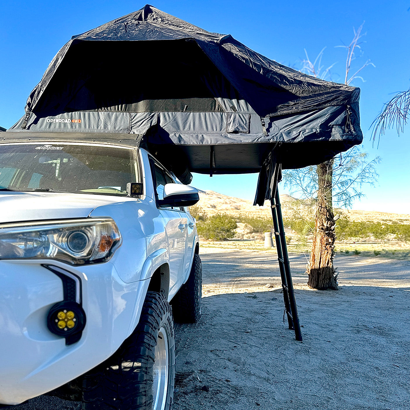 OPENROAD Family Quick-Open Soft Roof Top Tent (4-Person)