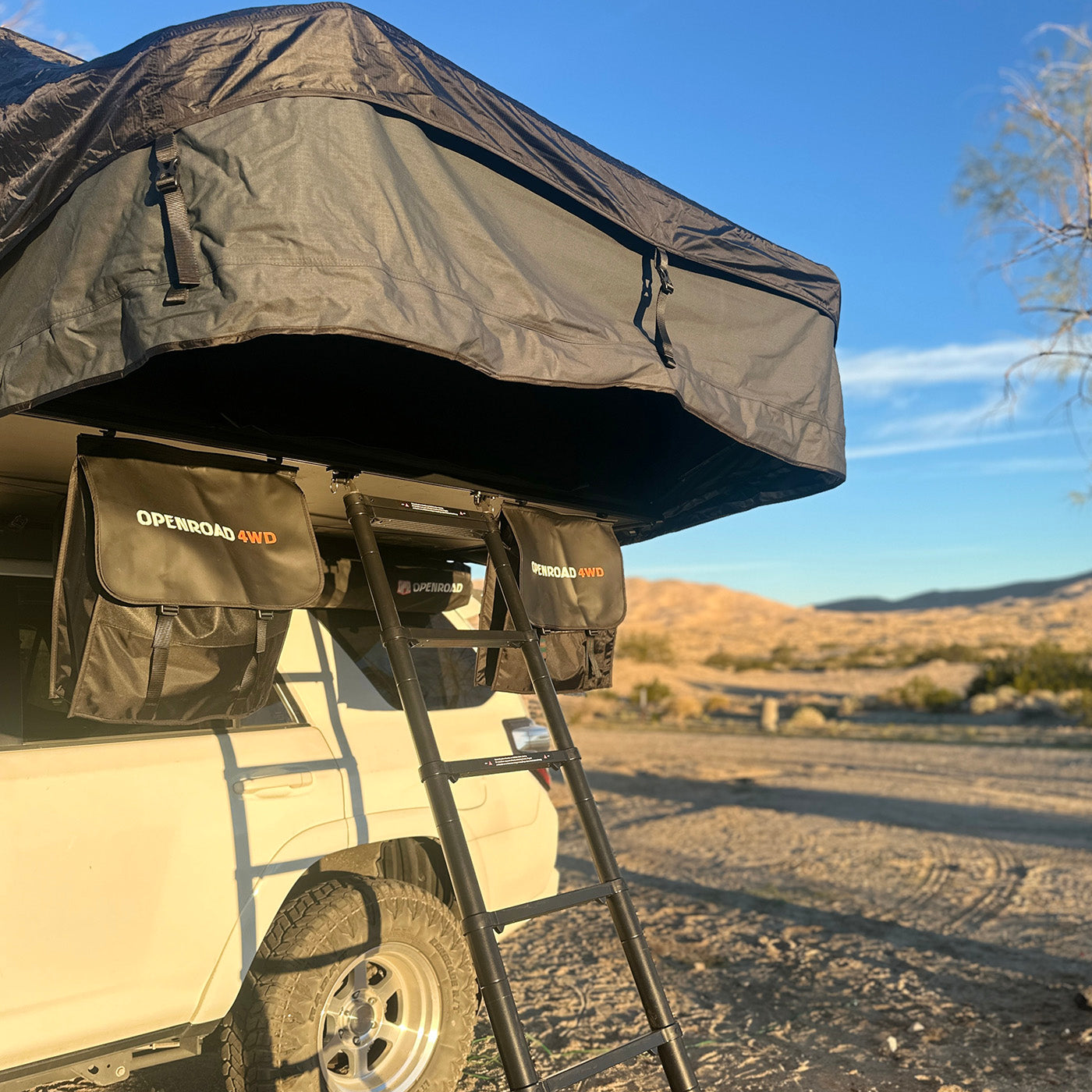 OPENROAD Family Quick-Open Soft Roof Top Tent (4-Person)
