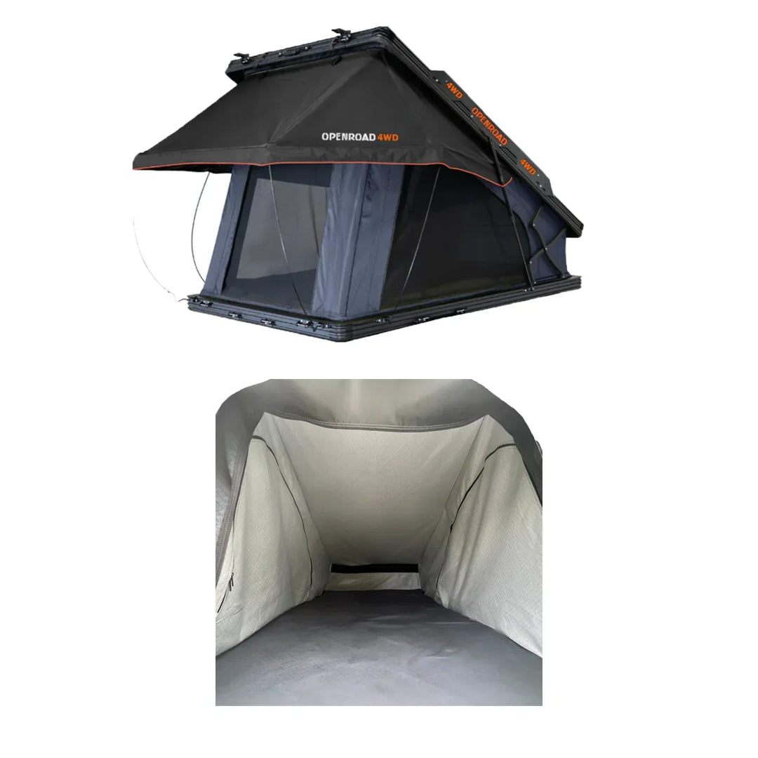 OPENROAD Aluminum Hard Shell Roof Top Tent with Insulated RTT Liner