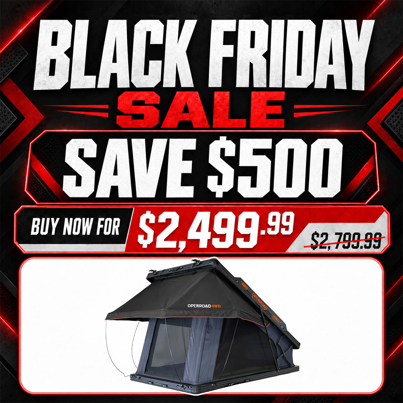 OPENROAD4WD Aluminum Hard Shell Roof Top Tent-PeakRoof LT V2 Series openroad4wd.com
