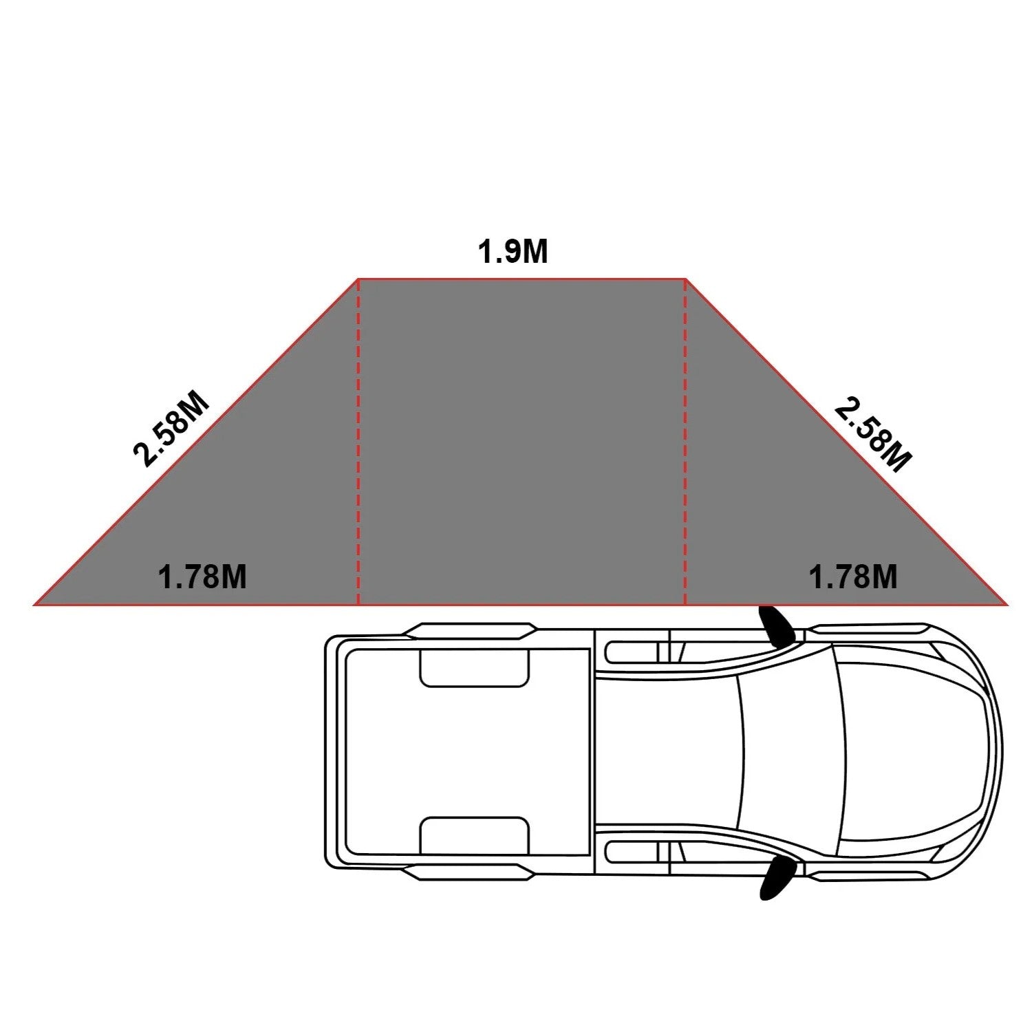 OPENROAD 180 Free Standing Awning