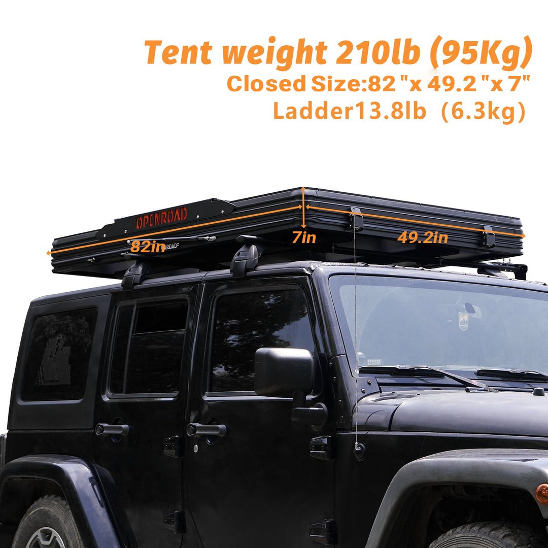 OPENROAD Hard Shell Roof Top Tent - PeakRoof Series  openroad4wd.com   
