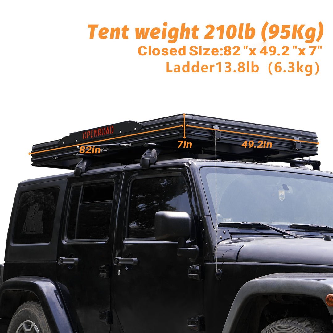 OPENROAD Aluminum Hard Shell Roof Top Tent - PeakRoof Series  openroad4wd.com   