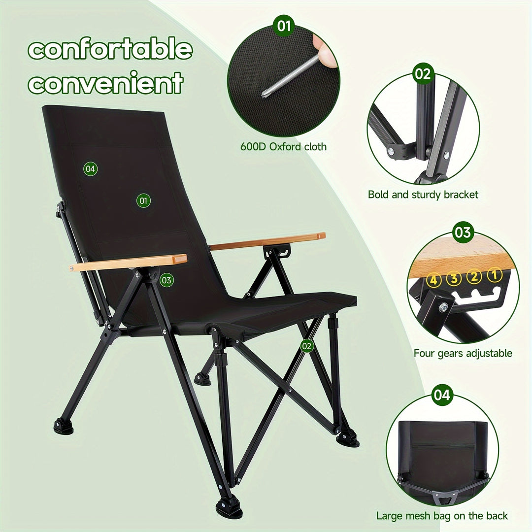 Folding armchair with adjustable backrest angle Openroad4wd