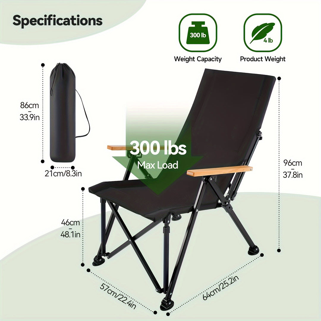 Folding armchair with adjustable backrest angle Openroad4wd