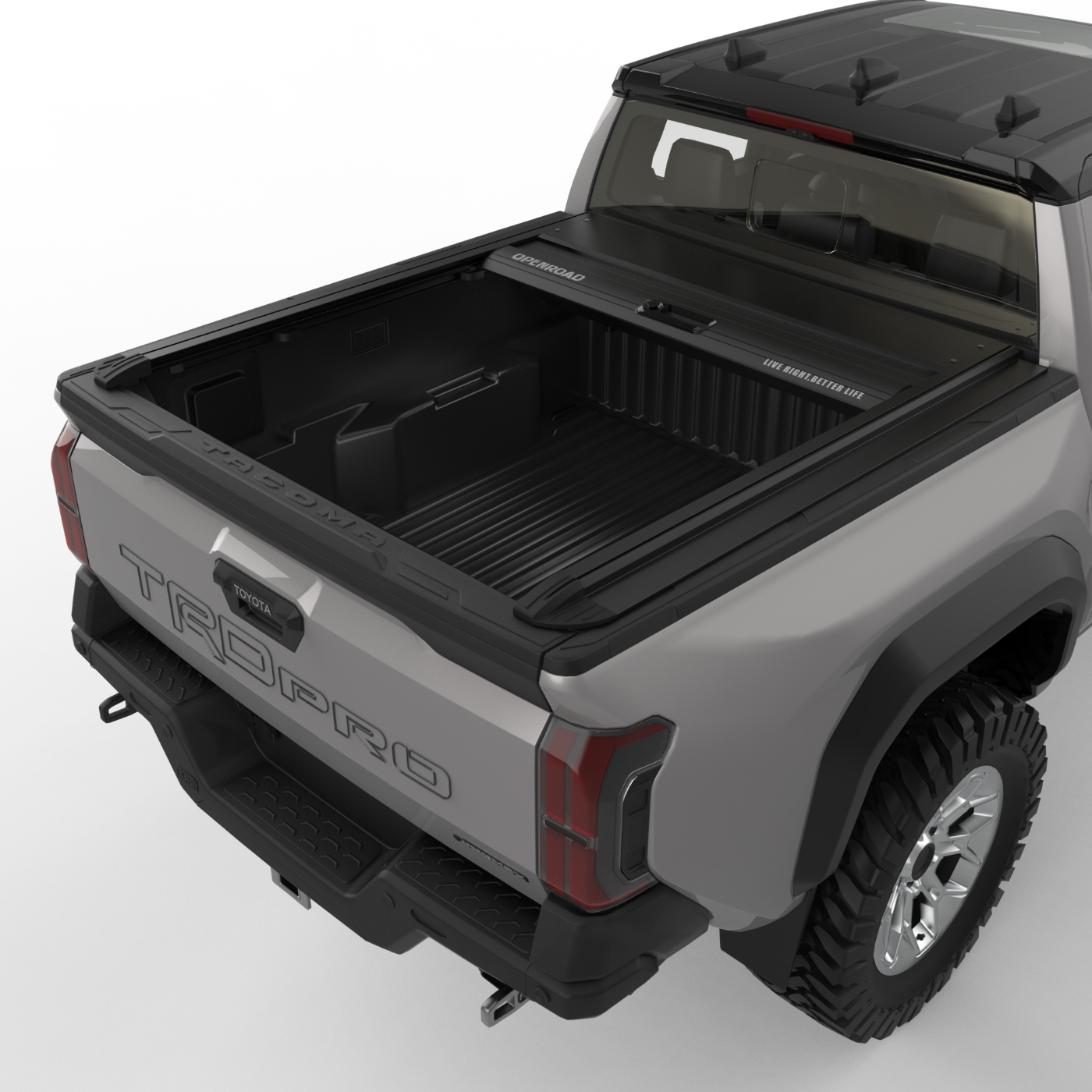 OPENROAD Universal Fit Adjustable Bed Rack for Trucks with Aluminum Retractable Tonneau Cover Openroad4wd