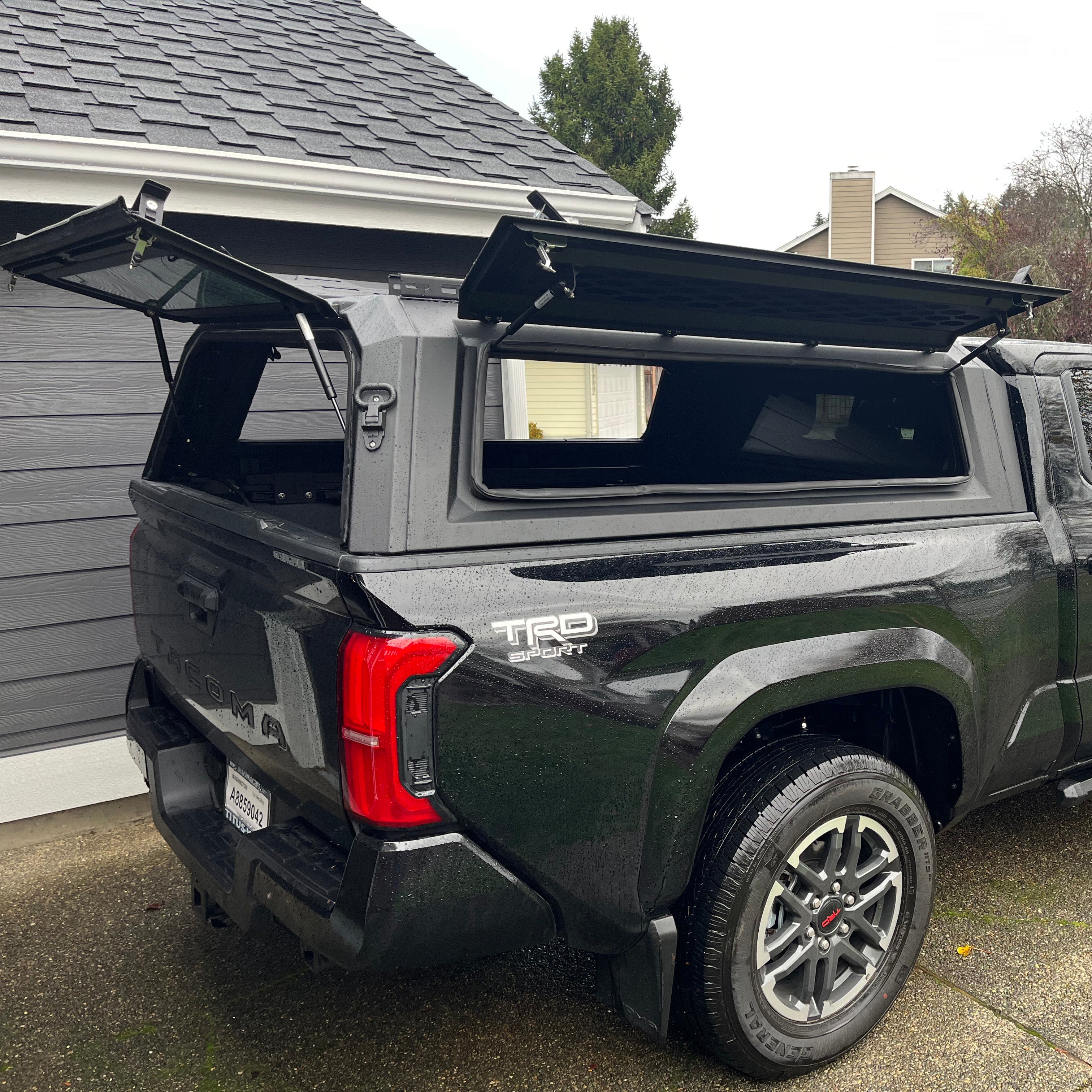OPENROAD Truck Cap with Full Wing Doors, Extra-Large Storage, and LED Brake Light