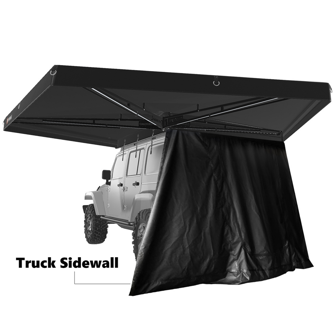 OPENROAD 270 Free Standing Awning and Sidewalls with Trunk Sidewall Openroad4wd